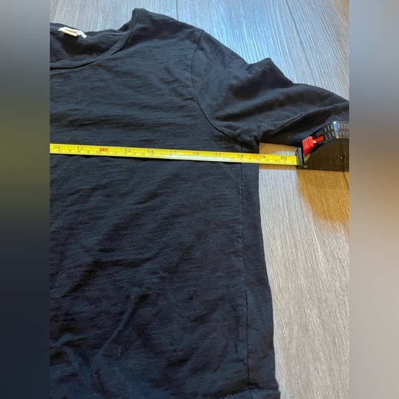 J. Crew Black Crewneck Sweatshirt With Pleated Trim,  M 100% Cotton - Picture 7 of 8